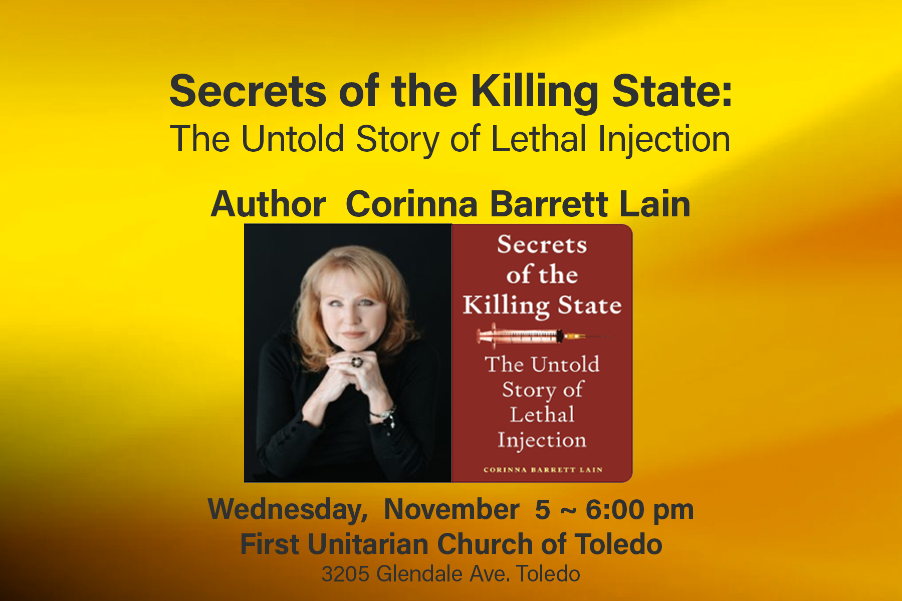 Featured Event - Secrets of the Killing State: The Untold Story of Lethal Injection